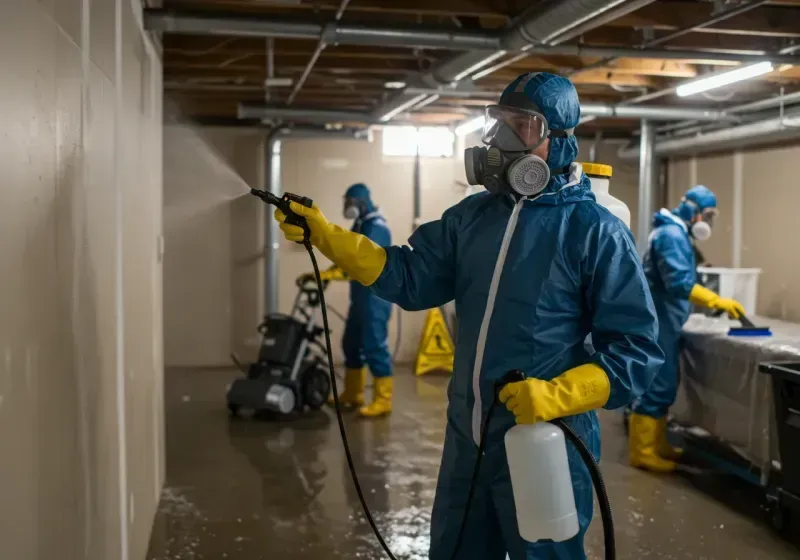 Basement Sanitization and Antimicrobial Treatment process in Pirtleville, AZ